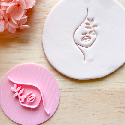 Pretty Face Stamp #4 Fondant Stamp