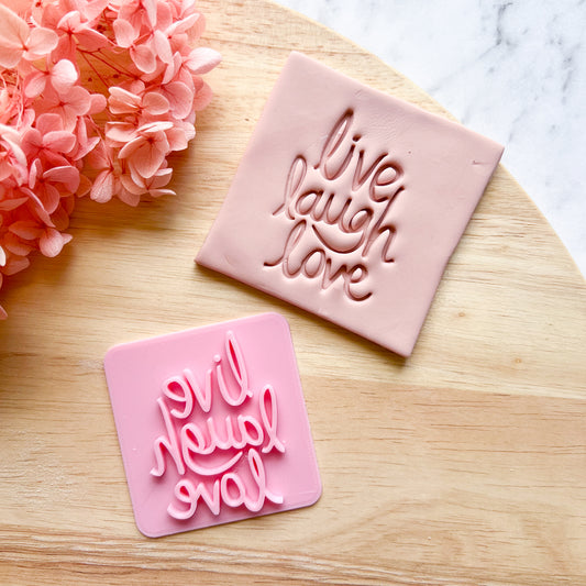 Live Laugh Love Fondant Stamp