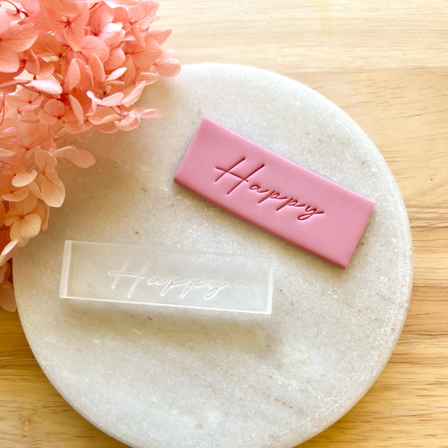 Happy - Acrylic Text Stamp DISCONTINUED