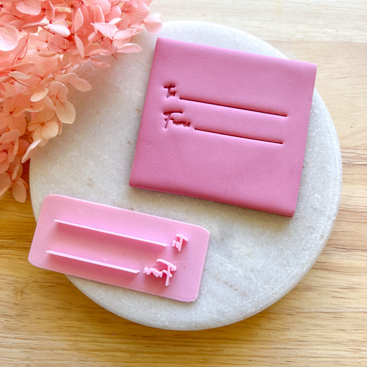 To & From Label Fondant Stamp