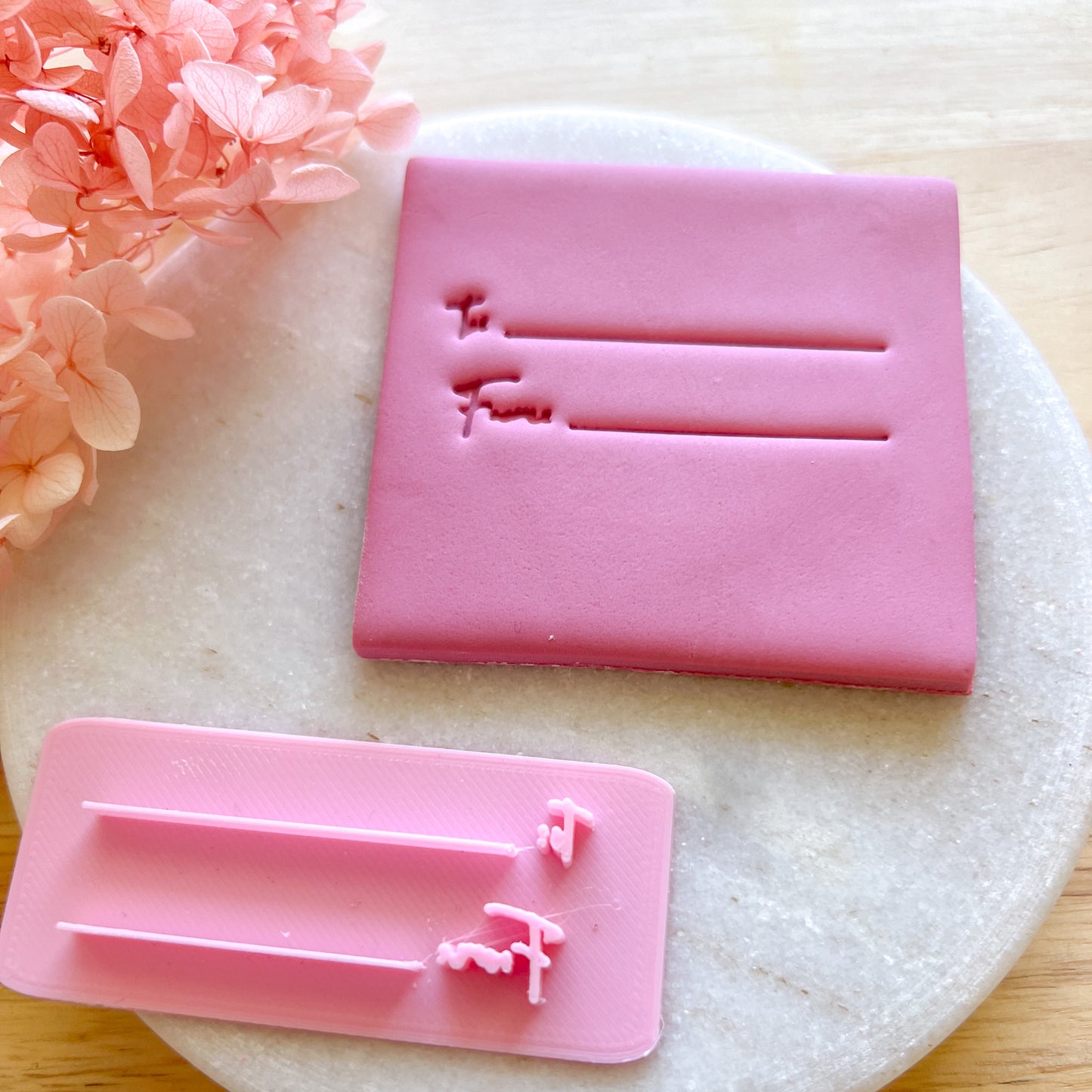 To & From Label Fondant Stamp