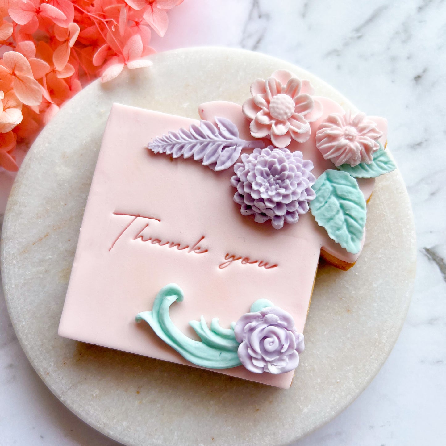 Square with Floral Border Cookie Cutter